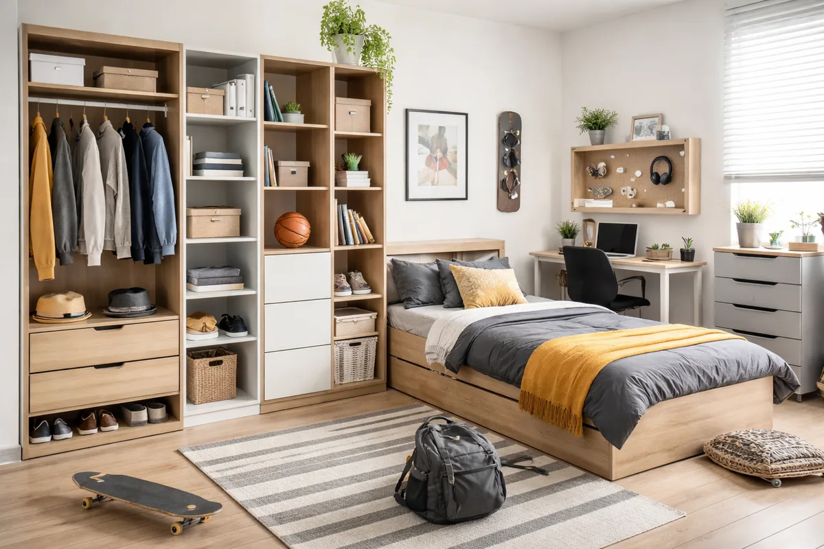 Comment choisir le bon type de rangement pour une chambre d'adolescent