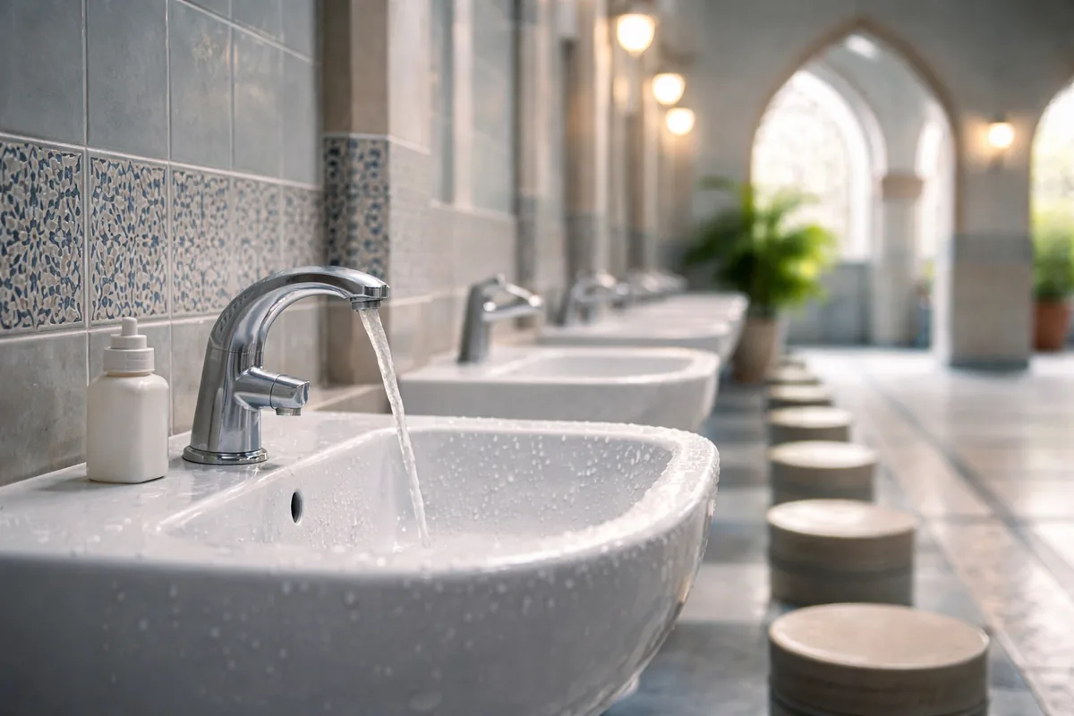 Comment la céramique antibactérienne améliore l'hygiène des lavabos d'ablutions dans les mosquées